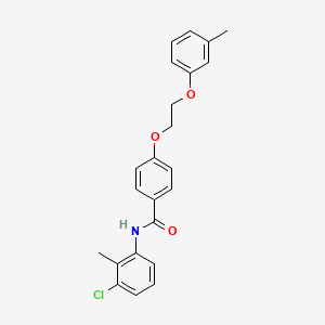 molecular formula C23H22ClNO3 B4165755 N-(3-chloro-2-methylphenyl)-4-[2-(3-methylphenoxy)ethoxy]benzamide 