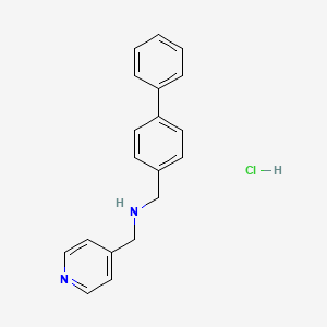 molecular formula C19H19ClN2 B4165767 1-(4-phenylphenyl)-N-(pyridin-4-ylmethyl)methanamine;hydrochloride 