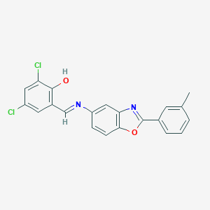 2,4-Dichloro-6-[(2-m-tolyl-benzooxazol-5-ylimino)-methyl]-phenol