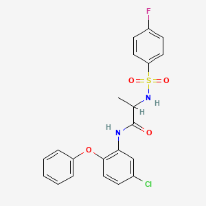 N~1~-(5-chloro-2-phenoxyphenyl)-N~2~-[(4-fluorophenyl)sulfonyl]alaninamide