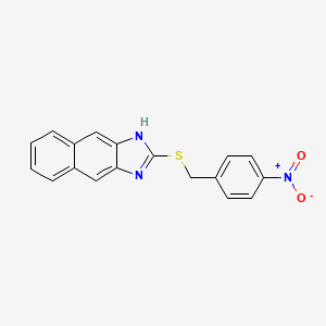 molecular formula C18H13N3O2S B4165788 2-[(4-nitrobenzyl)thio]-1H-naphtho[2,3-d]imidazole 