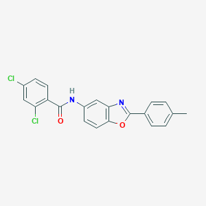 molecular formula C21H14Cl2N2O2 B416579 2,4-dichloro-N-[2-(4-methylphenyl)-1,3-benzoxazol-5-yl]benzamide 