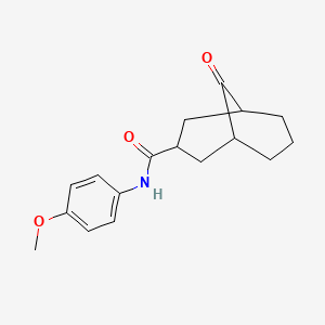 molecular formula C17H21NO3 B4165793 N-(4-methoxyphenyl)-9-oxobicyclo[3.3.1]nonane-3-carboxamide 