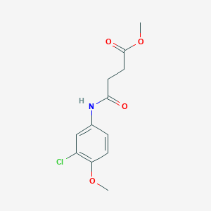 molecular formula C12H14ClNO4 B4165806 methyl 4-[(3-chloro-4-methoxyphenyl)amino]-4-oxobutanoate 