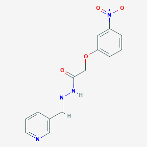 molecular formula C14H12N4O4 B416581 2-{3-nitrophenoxy}-N'-(3-pyridinylmethylene)acetohydrazide 