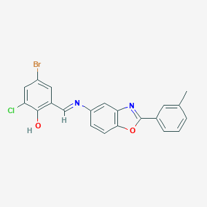 4-Bromo-2-chloro-6-[(2-m-tolyl-benzooxazol-5-ylimino)-methyl]-phenol