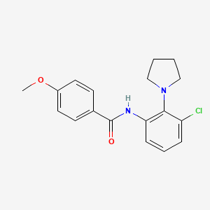 molecular formula C18H19ClN2O2 B4165832 N-[3-chloro-2-(1-pyrrolidinyl)phenyl]-4-methoxybenzamide 