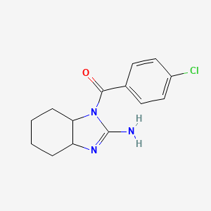 molecular formula C14H16ClN3O B4165840 1-(4-chlorobenzoyl)-3a,4,5,6,7,7a-hexahydro-1H-benzimidazol-2-amine CAS No. 713503-38-9