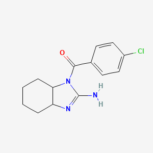 1-(4-chlorobenzoyl)-3a,4,5,6,7,7a-hexahydro-1H-benzimidazol-2-amine