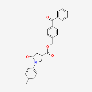 4-benzoylbenzyl 1-(4-methylphenyl)-5-oxo-3-pyrrolidinecarboxylate