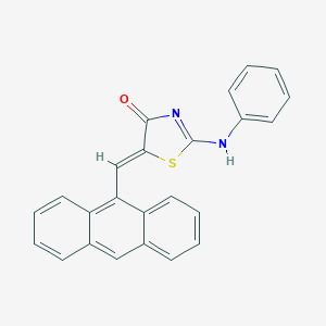 molecular formula C24H16N2OS B416585 (5Z)-2-anilino-5-(anthracen-9-ylmethylidene)-1,3-thiazol-4-one 