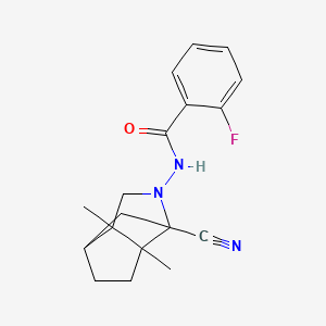 molecular formula C18H20FN3O B4165884 N-(3-cyano-6,7-dimethyl-4-azatricyclo[4.3.0.0~3,7~]non-4-yl)-2-fluorobenzamide 