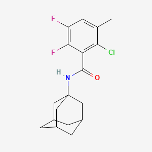 molecular formula C18H20ClF2NO B4165892 N-1-adamantyl-2-chloro-5,6-difluoro-3-methylbenzamide 