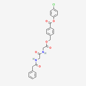 molecular formula C26H23ClN2O6 B4165896 4-[(4-chlorophenoxy)carbonyl]benzyl N-(phenylacetyl)glycylglycinate 