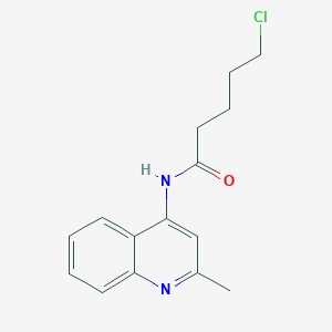 molecular formula C15H17ClN2O B416590 5-chloro-N-(2-methylquinolin-4-yl)pentanamide 