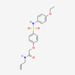 molecular formula C19H22N2O5S B4165909 N-allyl-2-(4-{[(4-ethoxyphenyl)amino]sulfonyl}phenoxy)acetamide 