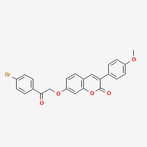 molecular formula C24H17BrO5 B4165925 7-[2-(4-bromophenyl)-2-oxoethoxy]-3-(4-methoxyphenyl)-2H-chromen-2-one 
