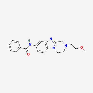 molecular formula C20H22N4O2 B4165932 N-[2-(2-methoxyethyl)-1,2,3,4-tetrahydropyrazino[1,2-a]benzimidazol-8-yl]benzamide 