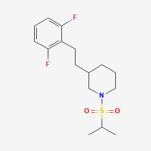 molecular formula C16H23F2NO2S B4165940 3-[2-(2,6-difluorophenyl)ethyl]-1-(isopropylsulfonyl)piperidine 