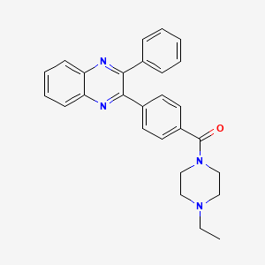 2-{4-[(4-ethyl-1-piperazinyl)carbonyl]phenyl}-3-phenylquinoxaline