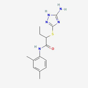 molecular formula C14H19N5OS B4165981 2-[(3-amino-1H-1,2,4-triazol-5-yl)sulfanyl]-N-(2,4-dimethylphenyl)butanamide 