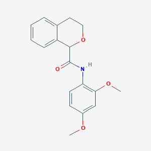 molecular formula C18H19NO4 B4166010 N-(2,4-dimethoxyphenyl)-3,4-dihydro-1H-isochromene-1-carboxamide 