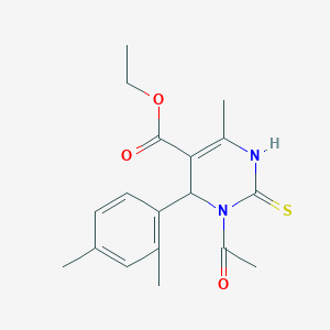 ethyl 3-acetyl-4-(2,4-dimethylphenyl)-6-methyl-2-thioxo-1,2,3,4-tetrahydro-5-pyrimidinecarboxylate
