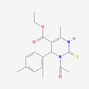 molecular formula C18H22N2O3S B4166011 Ethyl 3-acetyl-4-(2,4-dimethylphenyl)-6-methyl-2-sulfanylidene-1,4-dihydropyrimidine-5-carboxylate 