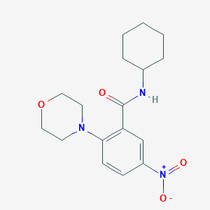 molecular formula C17H23N3O4 B4166015 N-cyclohexyl-2-(4-morpholinyl)-5-nitrobenzamide 