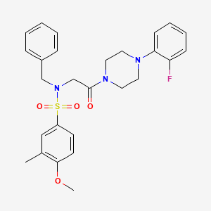 N-benzyl-N-{2-[4-(2-fluorophenyl)-1-piperazinyl]-2-oxoethyl}-4-methoxy-3-methylbenzenesulfonamide