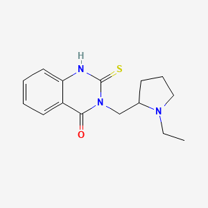 molecular formula C15H19N3OS B4166072 3-[(1-ethyl-2-pyrrolidinyl)methyl]-2-thioxo-2,3-dihydro-4(1H)-quinazolinone 