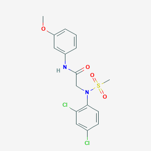 molecular formula C16H16Cl2N2O4S B4166098 N~2~-(2,4-dichlorophenyl)-N~1~-(3-methoxyphenyl)-N~2~-(methylsulfonyl)glycinamide 