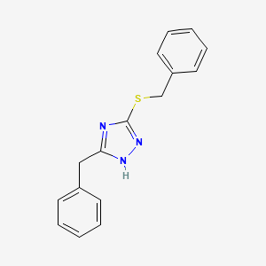 molecular formula C16H15N3S B4166108 3-benzyl-5-(benzylthio)-4H-1,2,4-triazole CAS No. 467436-08-4