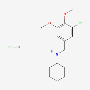 molecular formula C15H23Cl2NO2 B4166113 N-(3-chloro-4,5-dimethoxybenzyl)cyclohexanamine hydrochloride 