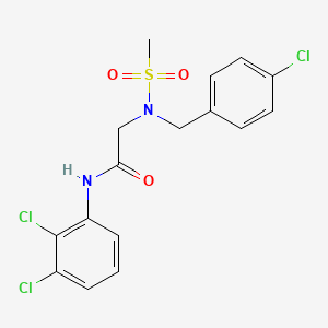 molecular formula C16H15Cl3N2O3S B4166137 N~2~-(4-chlorobenzyl)-N~1~-(2,3-dichlorophenyl)-N~2~-(methylsulfonyl)glycinamide 