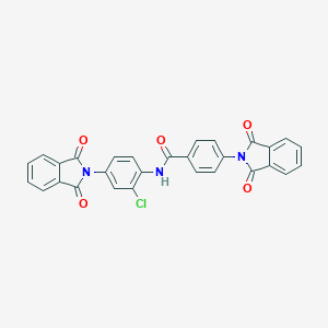 molecular formula C29H16ClN3O5 B416614 N-[2-chloro-4-(1,3-dioxo-1,3-dihydro-2H-isoindol-2-yl)phenyl]-4-(1,3-dioxo-1,3-dihydro-2H-isoindol-2-yl)benzamide 