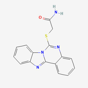 molecular formula C16H12N4OS B4166140 2-(benzimidazo[1,2-c]quinazolin-6-ylthio)acetamide 