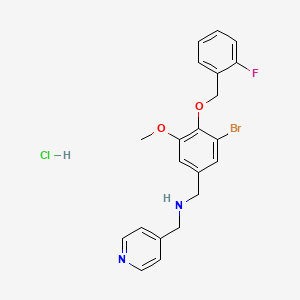 {3-bromo-4-[(2-fluorobenzyl)oxy]-5-methoxybenzyl}(4-pyridinylmethyl)amine hydrochloride