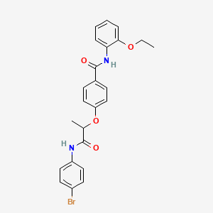 4-{2-[(4-bromophenyl)amino]-1-methyl-2-oxoethoxy}-N-(2-ethoxyphenyl)benzamide