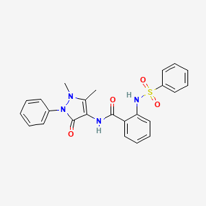 N-(1,5-dimethyl-3-oxo-2-phenyl-2,3-dihydro-1H-pyrazol-4-yl)-2-[(phenylsulfonyl)amino]benzamide