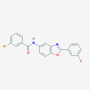 molecular formula C20H12BrFN2O2 B416618 3-bromo-N-[2-(3-fluorophenyl)-1,3-benzoxazol-5-yl]benzamide 