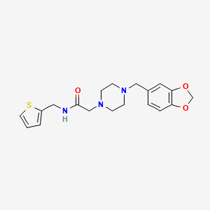 2-[4-(1,3-benzodioxol-5-ylmethyl)-1-piperazinyl]-N-(2-thienylmethyl)acetamide