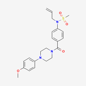 molecular formula C22H27N3O4S B4166216 N-allyl-N-(4-{[4-(4-methoxyphenyl)-1-piperazinyl]carbonyl}phenyl)methanesulfonamide 