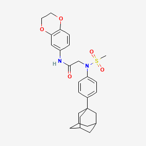 N~2~-[4-(1-adamantyl)phenyl]-N~1~-(2,3-dihydro-1,4-benzodioxin-6-yl)-N~2~-(methylsulfonyl)glycinamide