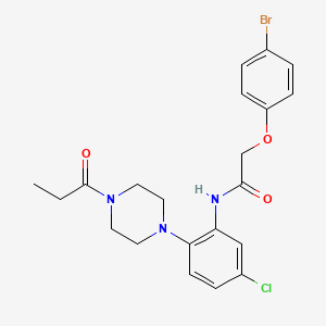 2-(4-bromophenoxy)-N-[5-chloro-2-(4-propionyl-1-piperazinyl)phenyl]acetamide