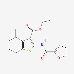 molecular formula C17H19NO4S B4166254 ethyl 2-(2-furoylamino)-4-methyl-4,5,6,7-tetrahydro-1-benzothiophene-3-carboxylate 