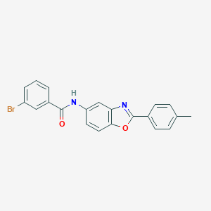 molecular formula C21H15BrN2O2 B416628 3-bromo-N-[2-(4-methylphenyl)-1,3-benzoxazol-5-yl]benzamide 