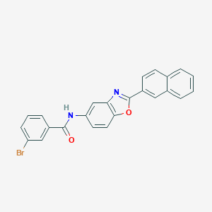 molecular formula C24H15BrN2O2 B416629 3-bromo-N-(2-naphthalen-2-yl-1,3-benzoxazol-5-yl)benzamide 