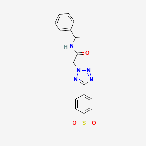 2-{5-[4-(methylsulfonyl)phenyl]-2H-tetrazol-2-yl}-N-(1-phenylethyl)acetamide