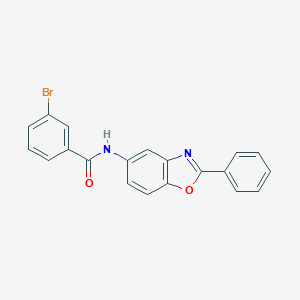 molecular formula C20H13BrN2O2 B416630 3-bromo-N-(2-phenyl-1,3-benzoxazol-5-yl)benzamide 